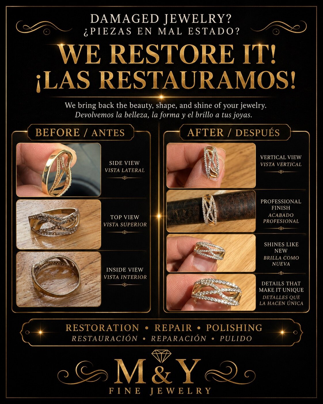 Ring restoration — before and after